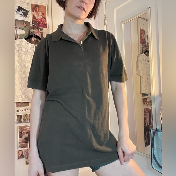 VINTAGE Men’s Banana Republic Olive Green Polo Size M - Picture 2 of 9